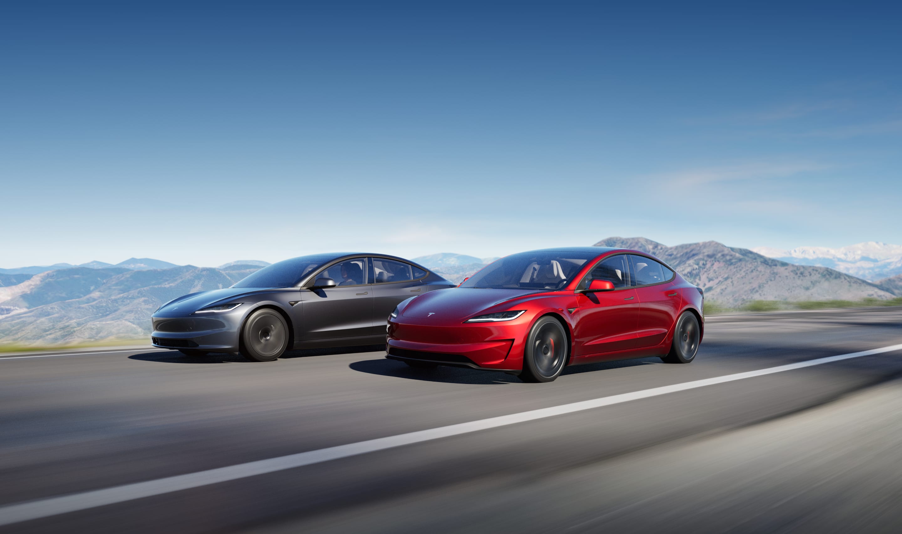 Tesla 特斯拉Model 3官方宣传图