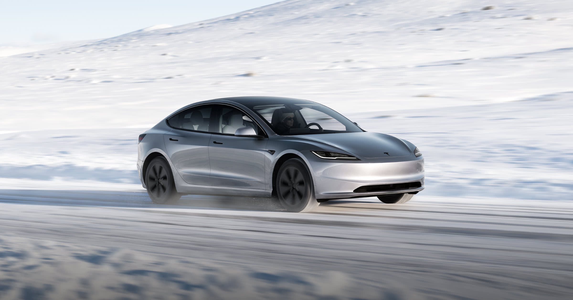 Tesla Model 3 官方道路外观图